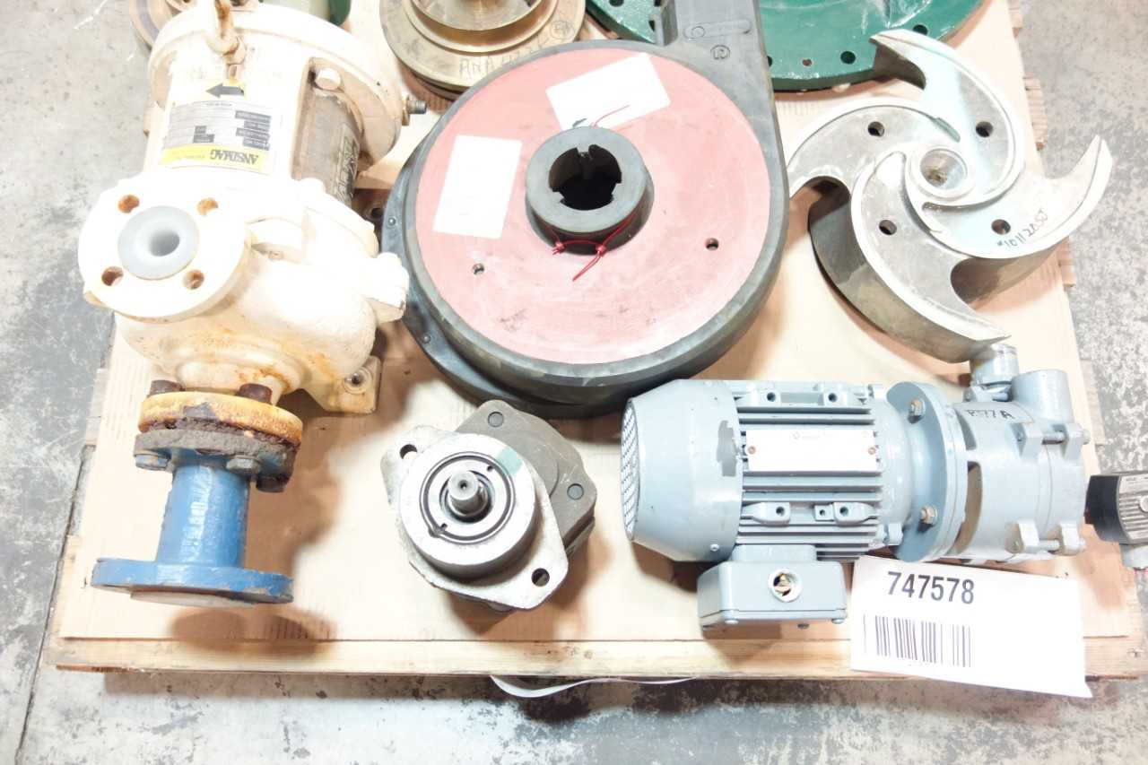 1 PALLET OF ASSORTED PUMPS, PUMP REPLACEMENT PARTS & ACCESSORIES- NASH, NAGLE, ANSIMAG - PUMPS