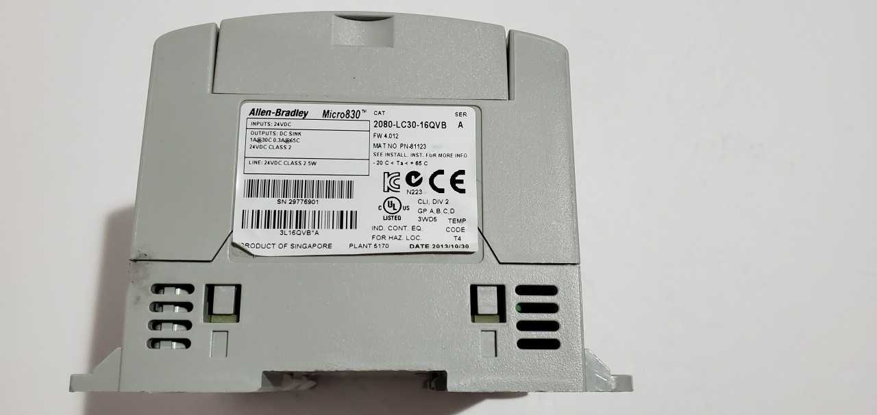 Allen Bradley Micro 830  2080-LC30-16QVB PLC - AUTOMATION & CONTROLS