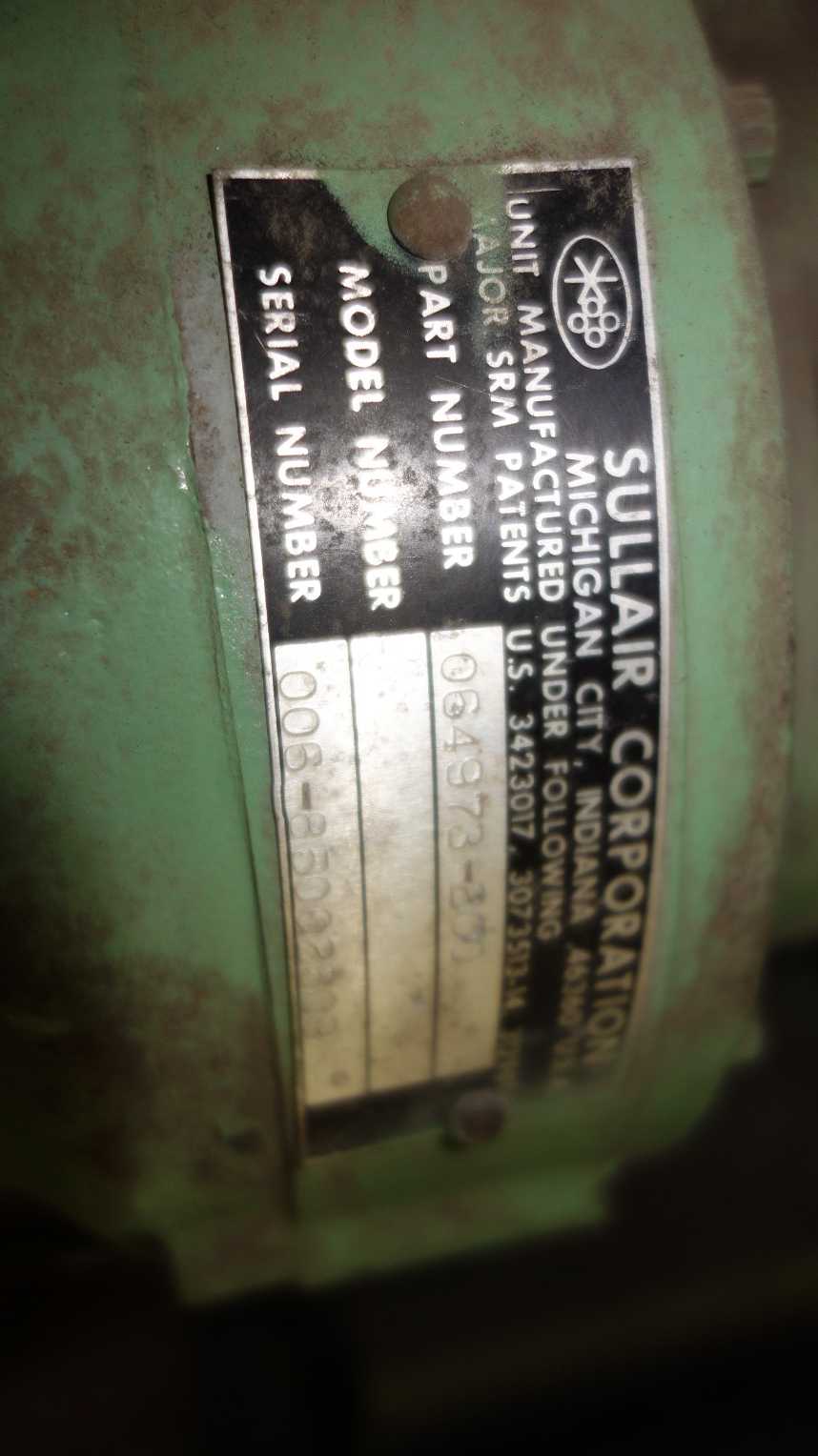 SULLAIR 064973-200 INSTRUMENT AIR COMPRESSOR - AIR COMPRESSORS
