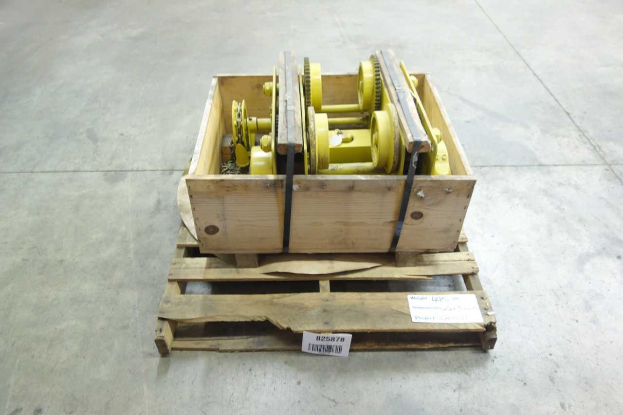 BUDGIT 3 TON MANUAL CHAIN HOIST W/ LOADING TROLLEY - LIFTING EQUIPMENT