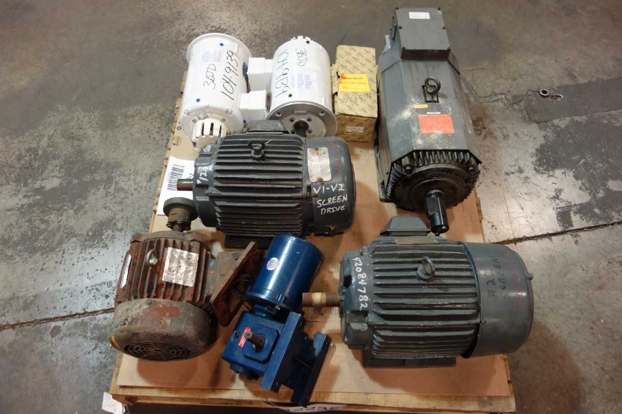 1 PALLET OF ELECTRIC AC MOTORS- MITSUBISHI, BALDOR, RELIANCE, LEESON - ELECTRIC MOTORS