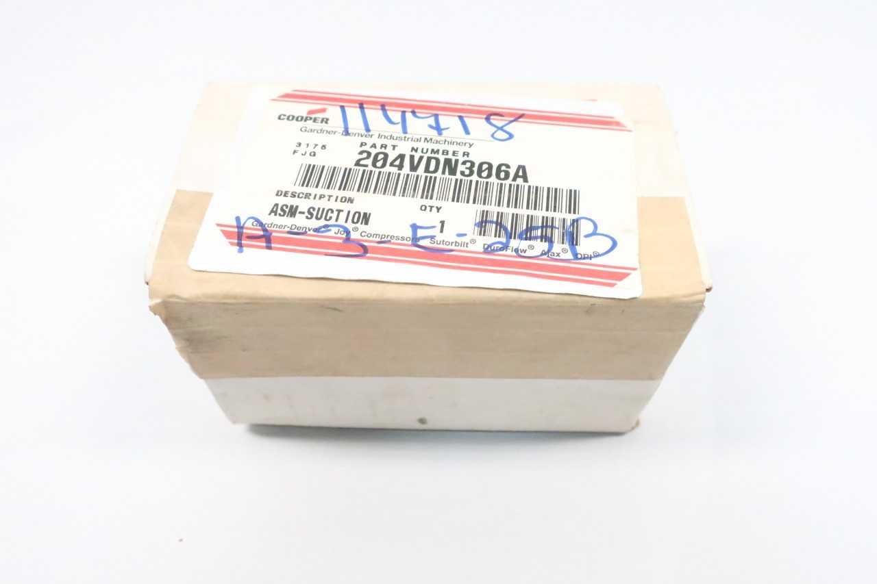 NEW COOPER 204VDN306A GARDNER-DENVER SUCTION VALVE ASSEMBLY AIR COMPRESSOR PARTS AND ACCESSORY - AIR COMPRESSORS
