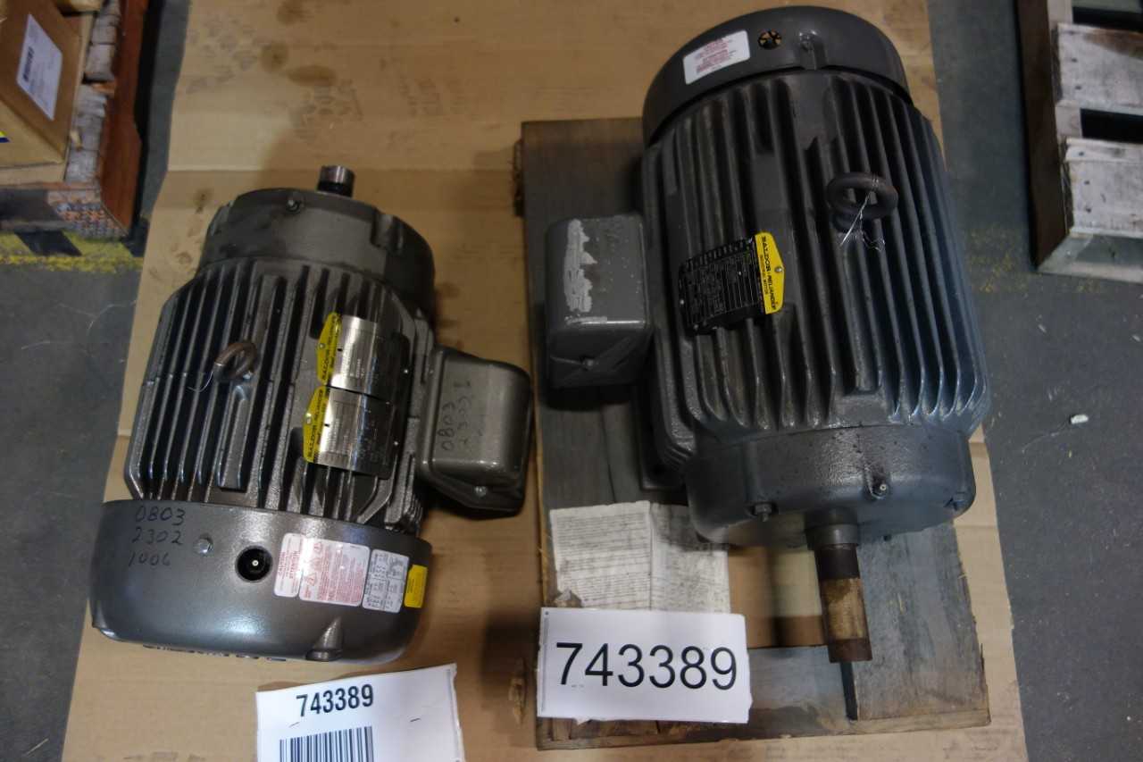 LOT OF 2 ELECTRIC AC MOTORS- BALDOR - ELECTRIC MOTORS