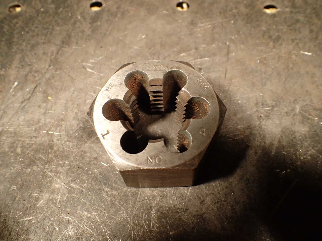 Greenfield 1" -8 NC Hexagon Body Rethreading Thread Die: 1-13/16" Across Flats - END MILLS