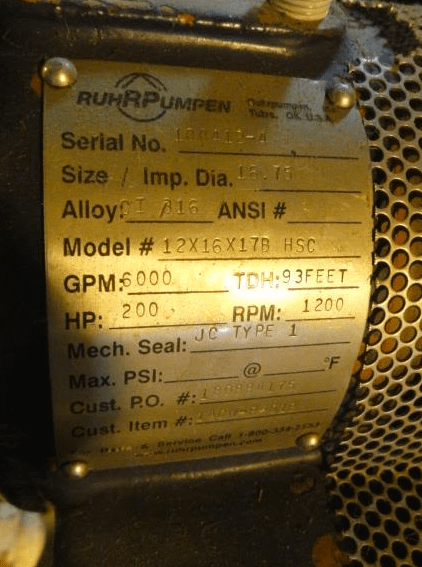 6000 GMP RuhrPumen Pumps - PUMPS