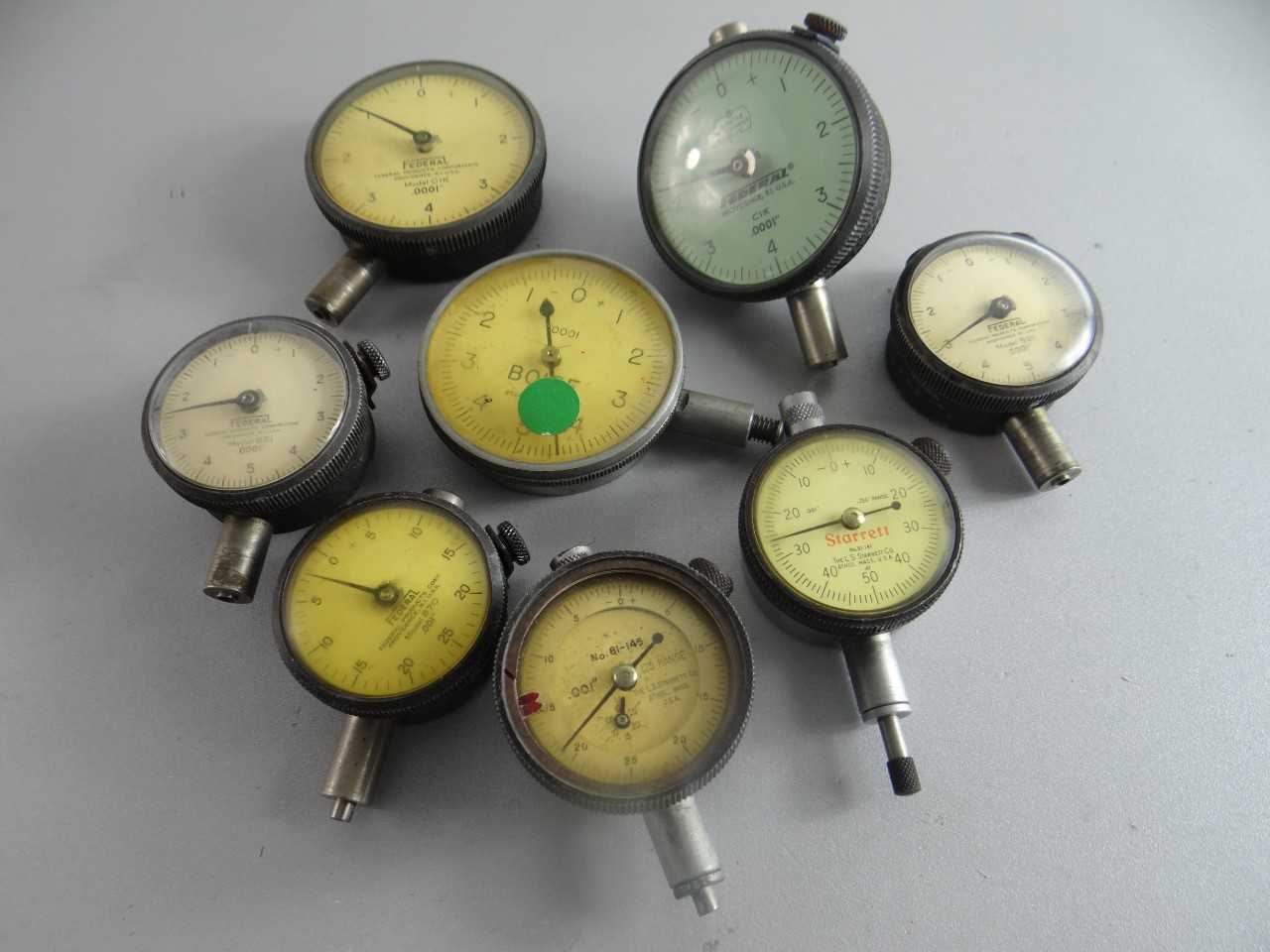 8 DIAL INDICATORS BOICE FEDERAL STARRETT - ELECTRIC POWER TOOLS