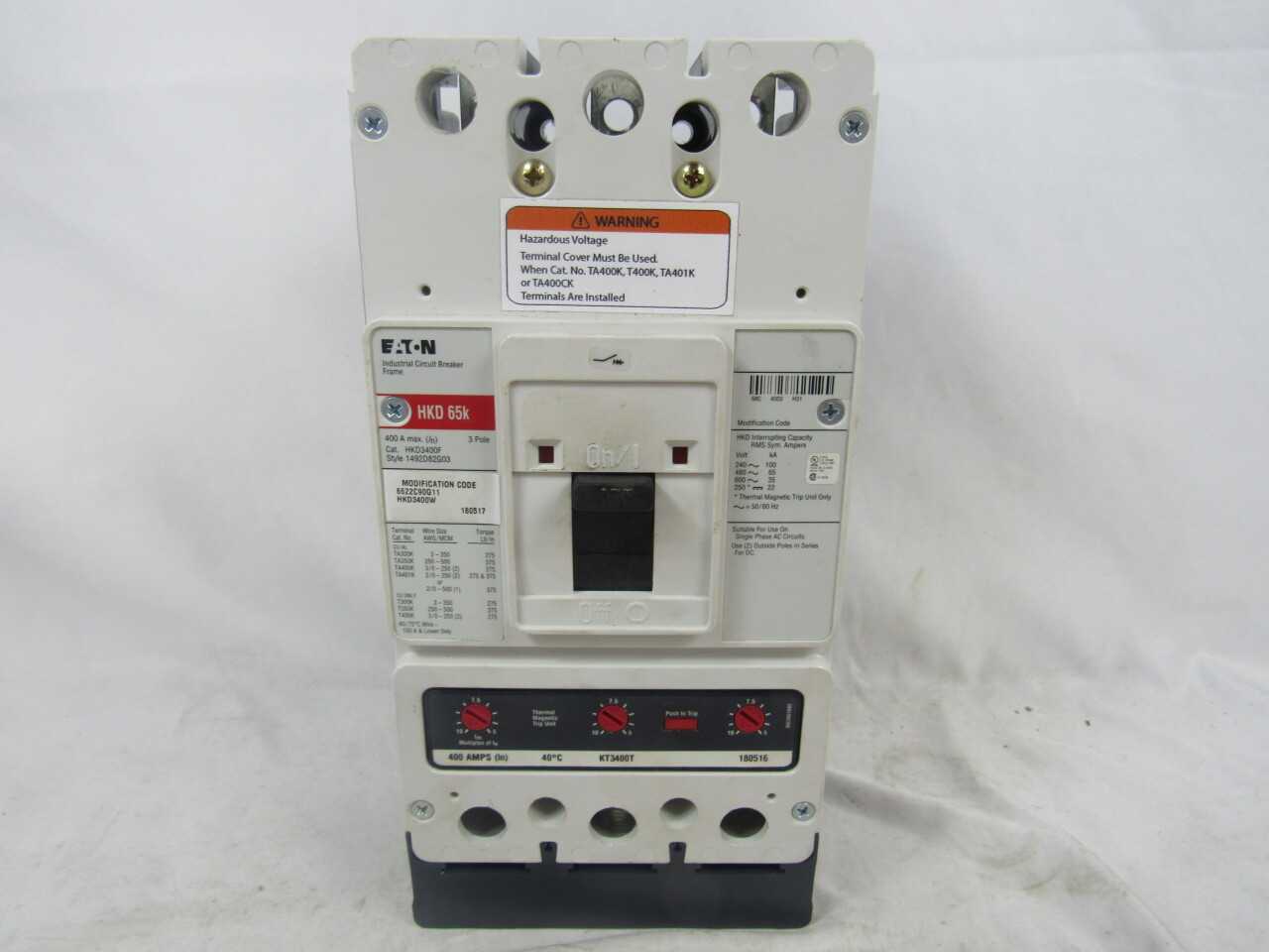 Quantity of 1x HKD3400 MCCB/Molded Case Circuit Breaker - CIRCUIT BREAKERS Quantity of 1x HKD3400 MCCB/Molded Case Circuit Breaker - CIRCUIT BREAKERS