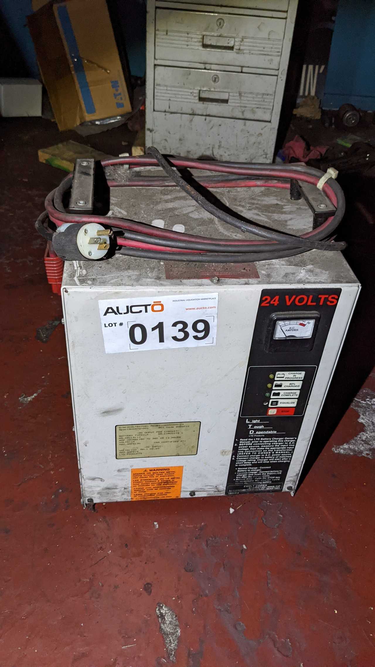 Light tough dependable 24 volt battery charger model FERR0300-12 - MATERIAL HANDLING