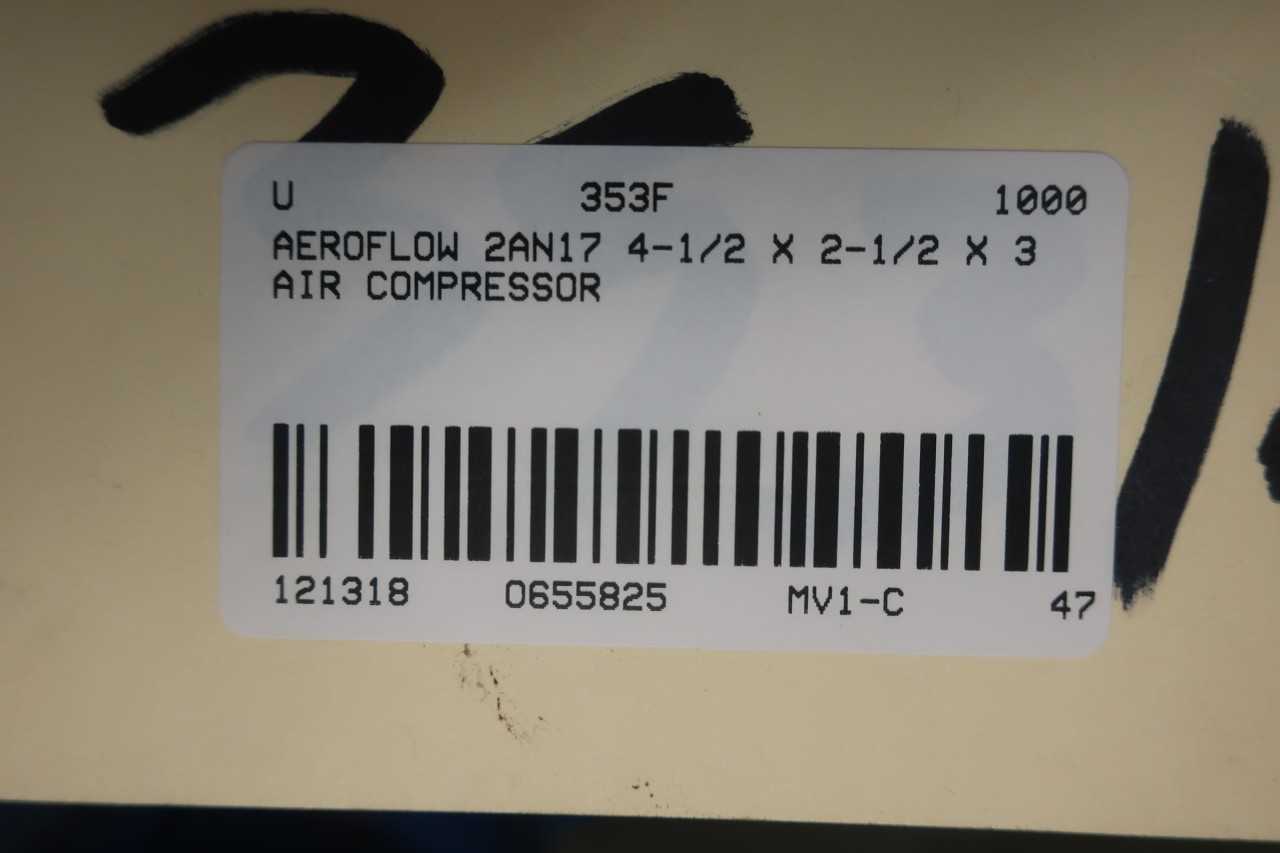 AEROFLOW 2AN17 4-1/2 X 2-1/2 X 3 AIR COMPRESSOR - AIR COMPRESSORS