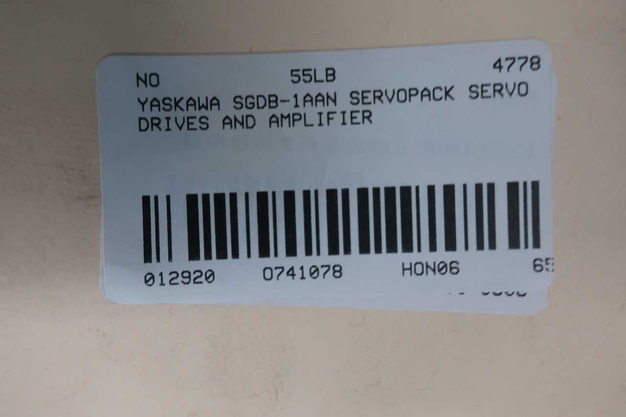 YASKAWA SGDB-1AAN SERVOPACK 200-230V-AC 0-230V-AC 3PH 15HP SERVO DRIVES AND AMPLIFIER - SERVO