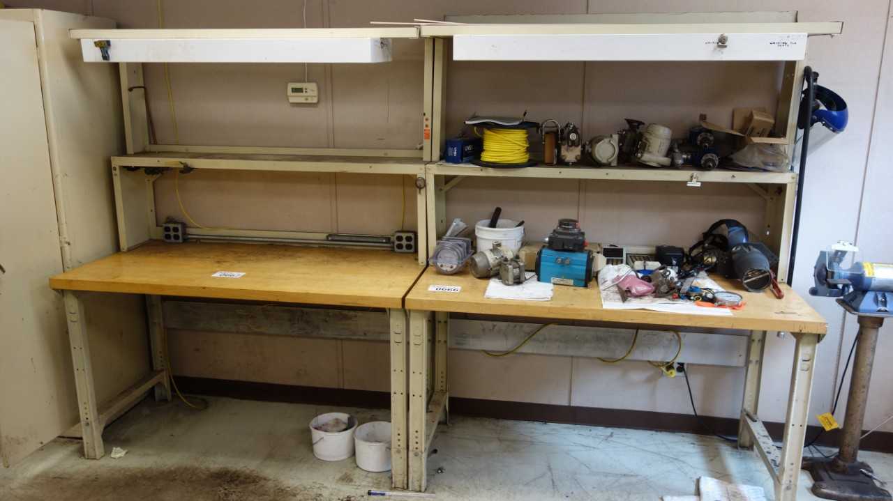 LOT OF 2 PROFESSIONAL WORK TABLE DESK - PLANT & FACILITY