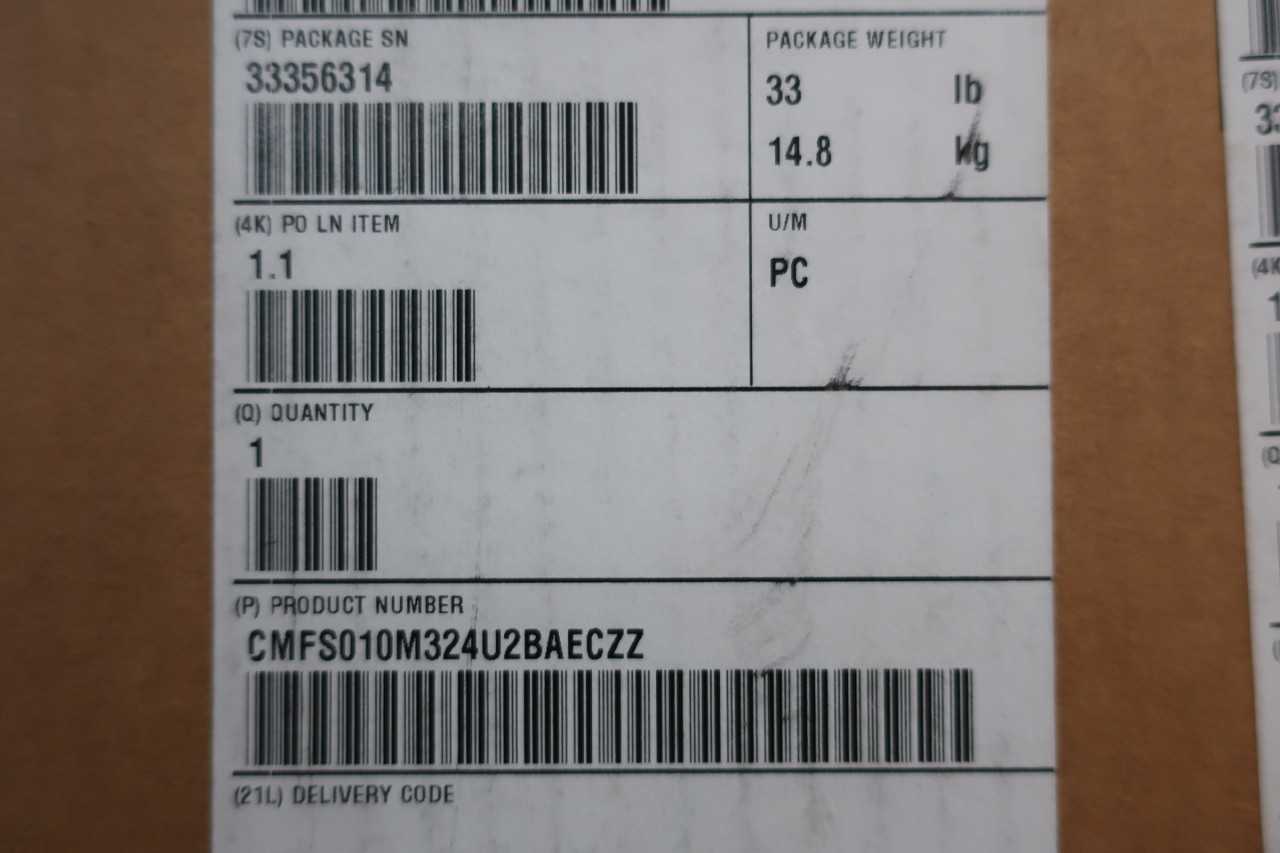 MICRO MOTION CMFS010M324U2BAECZZ MASS FLOW SENSOR - FLOW METER