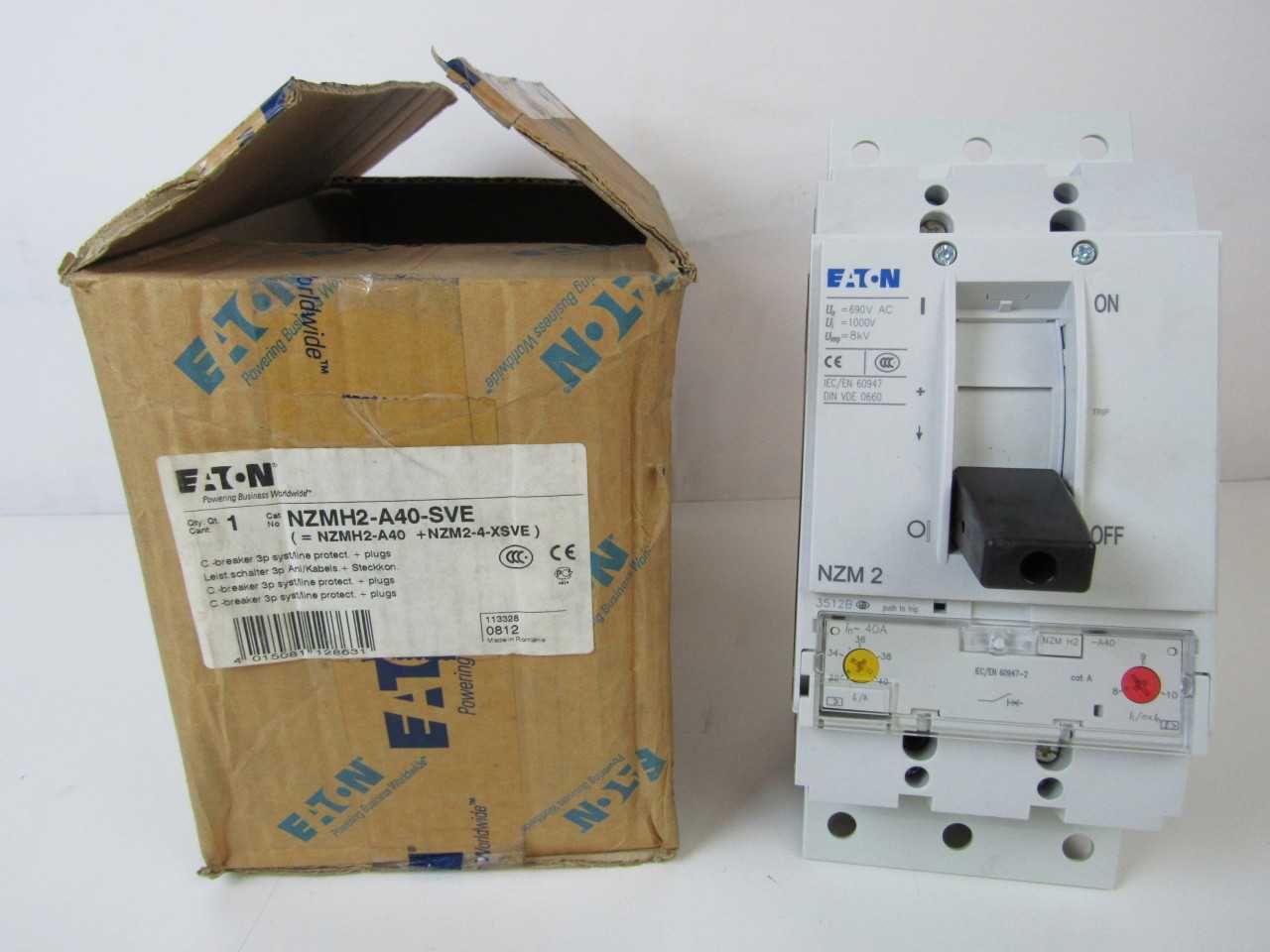 Quantity of 3x NZMH2-A40-SVE MCCB/Molded Case Circuit Breakers - CIRCUIT BREAKERS