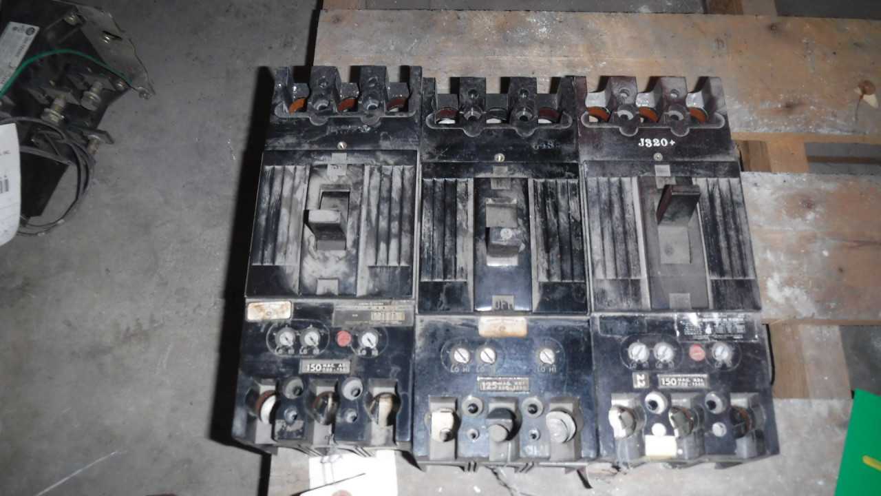 Lot of Three 150 Amp GE Circuit Breakers - CIRCUIT BREAKERS