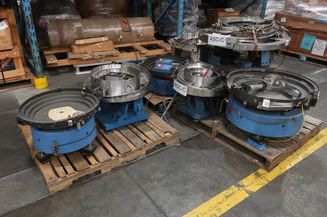 3 PALLETS OF ROTARY DISK FEEDERS - ELECTRICAL COMPONENTS