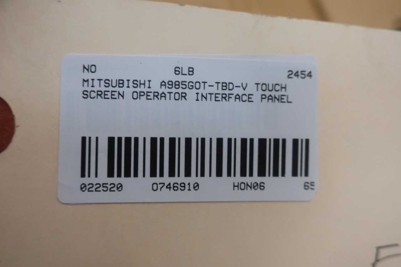 MITSUBISHI A985GOT-TBD-V OPERATOR INTERFACE PANEL - AUTOMATION & CONTROLS