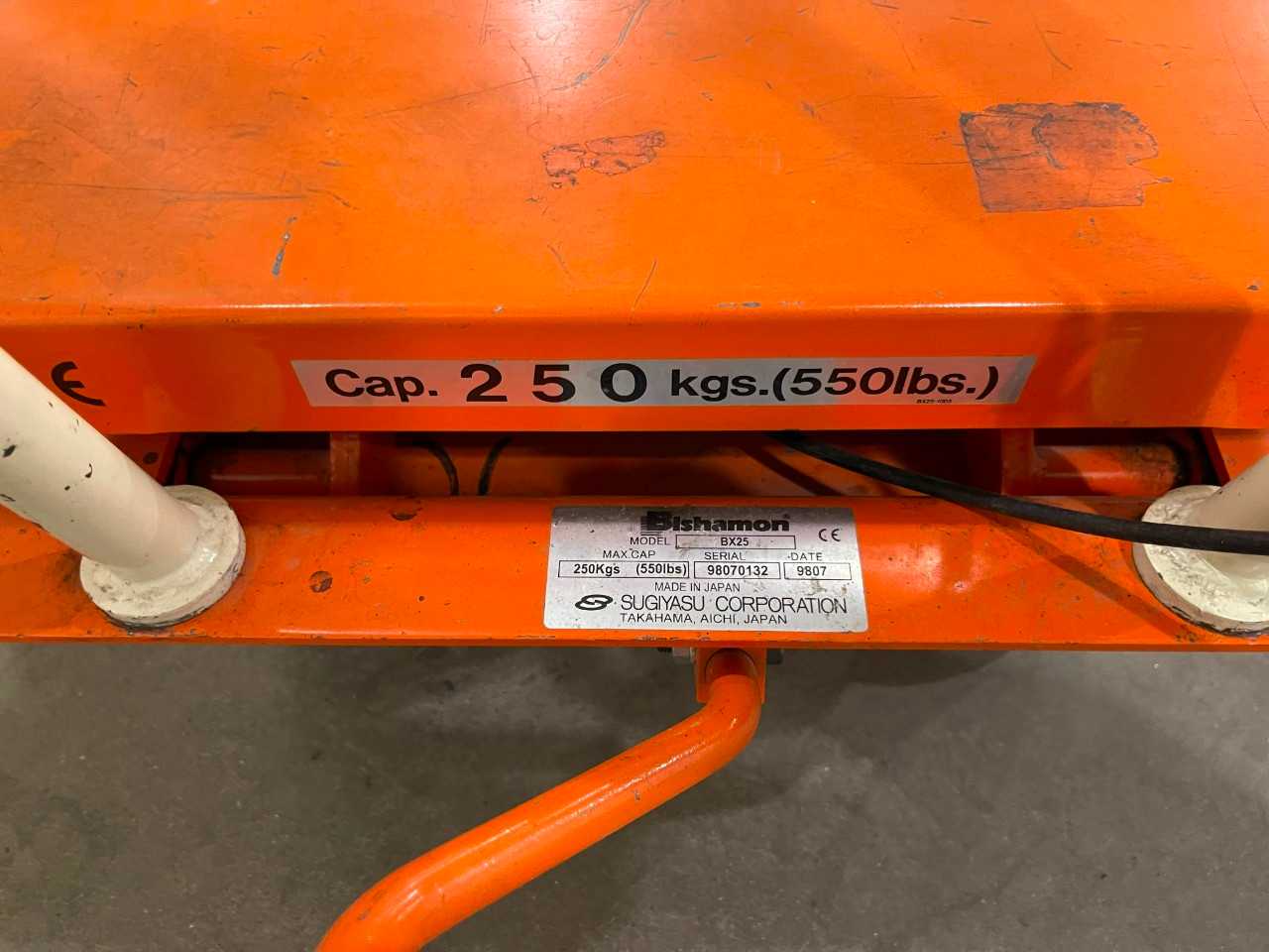 Hydraulic 500 Lb Cart No Contents - ROLLING CARTS