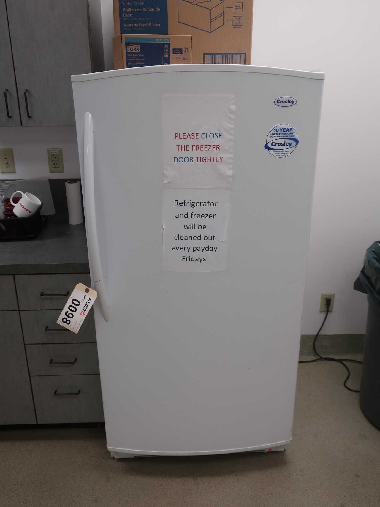 Upright freezer, 115V-AC - ELECTRIC MOTORS