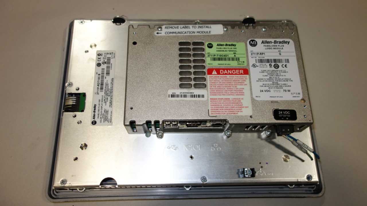 ALLEN BRADLEY 2711P-RDT10C SER B PANELVIEW PLUS 1000 COLOR TOUCH DISPLAY MODULE 2711P-T10C4D1 - HMIS & DISPLAYS