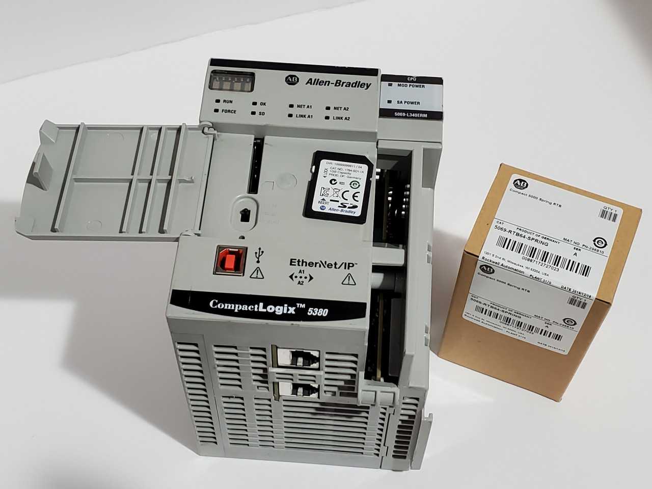 Allen Bradley CompactLogix 5069-L340ERM Plus Brand new 5069-RTB64 Spring - AUTOMATION & CONTROLS