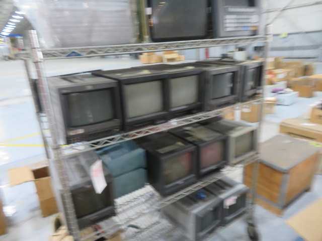 Allen Bradley, Sony, other monitors and cart, (lot) - MISCELLANEOUS