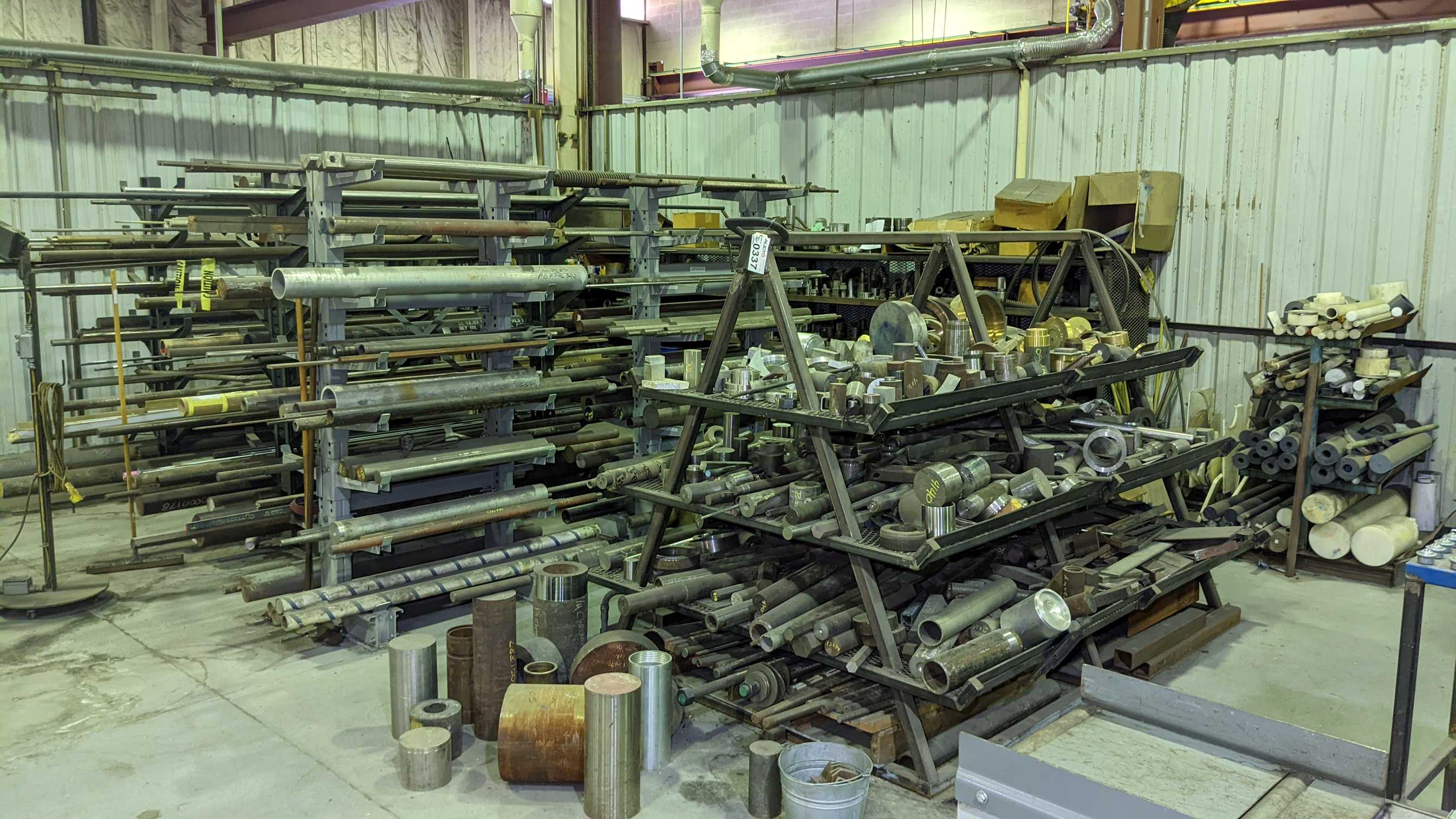 LOT OF RACKS AND CONTENTS - PROCESS EQUIPMENT