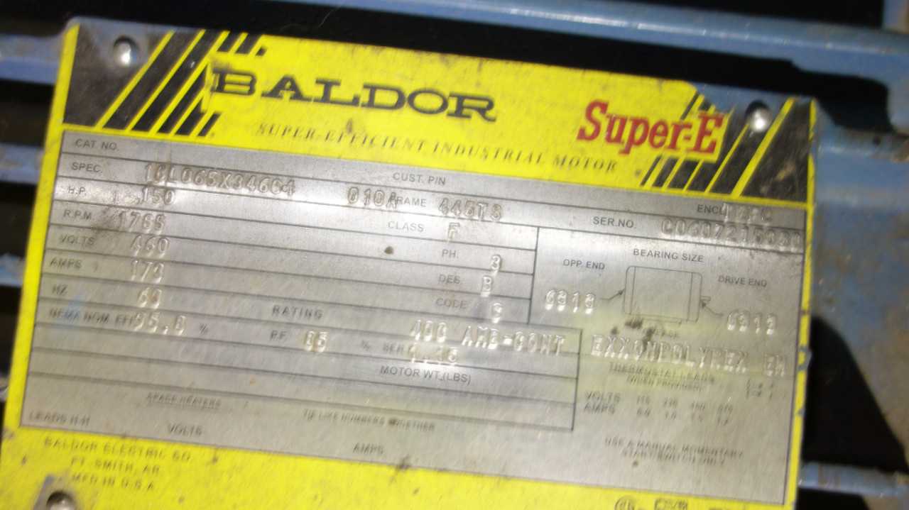 AURORA 421BF 6X8X17A SPLIT CASE PUMP BALDOR 150HP - SPLIT CASE PUMP