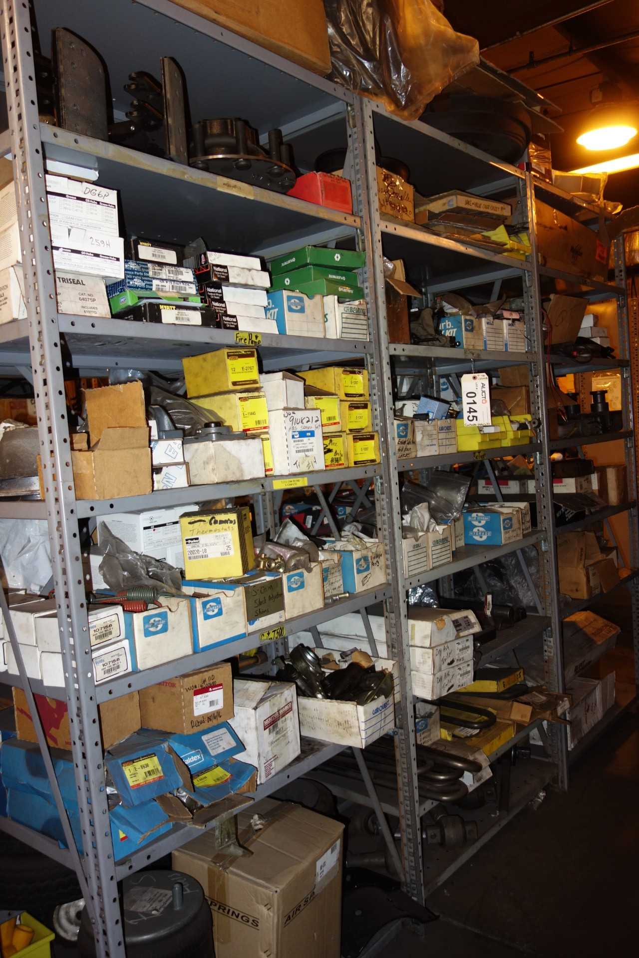 CONTENTS OF 3 SHELVING, AUTOMOTIVE KITS - SHELVING