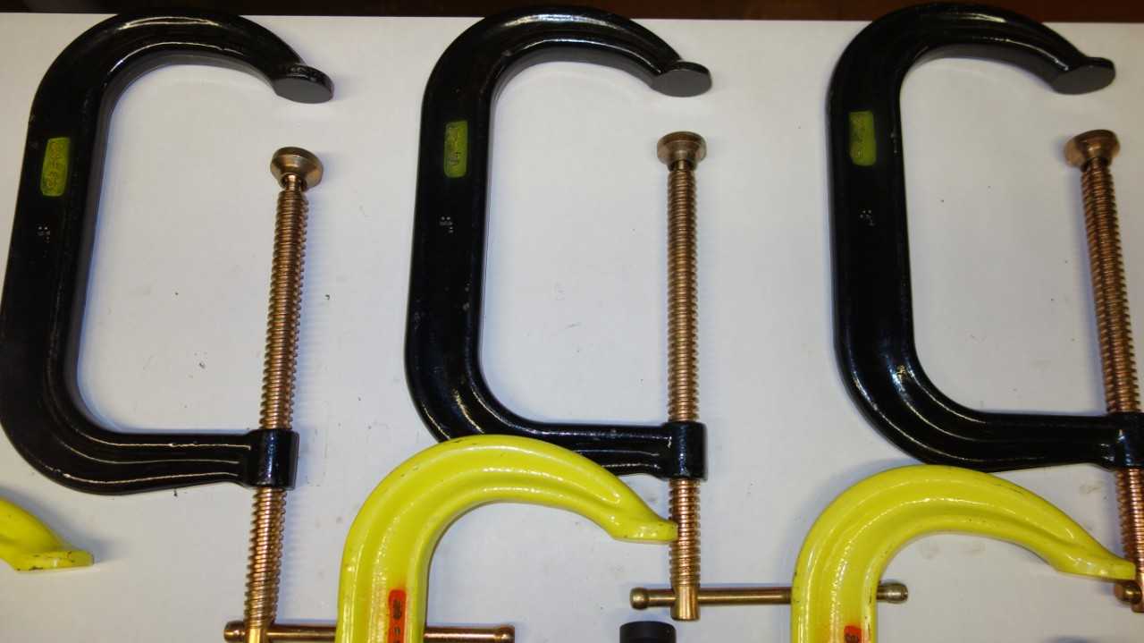 LOT OF 6 BESSEY 8 IN C-CLAMPS - HAND TOOLS