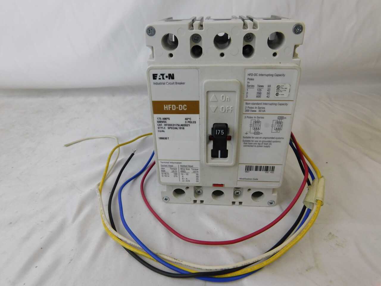 Quantity of 1x HFDDC3175LA03S21 MCCB/Molded Case Circuit Breaker - CIRCUIT BREAKERS Quantity of 1x HFDDC3175LA03S21 MCCB/Molded Case Circuit Breaker - CIRCUIT BREAKERS