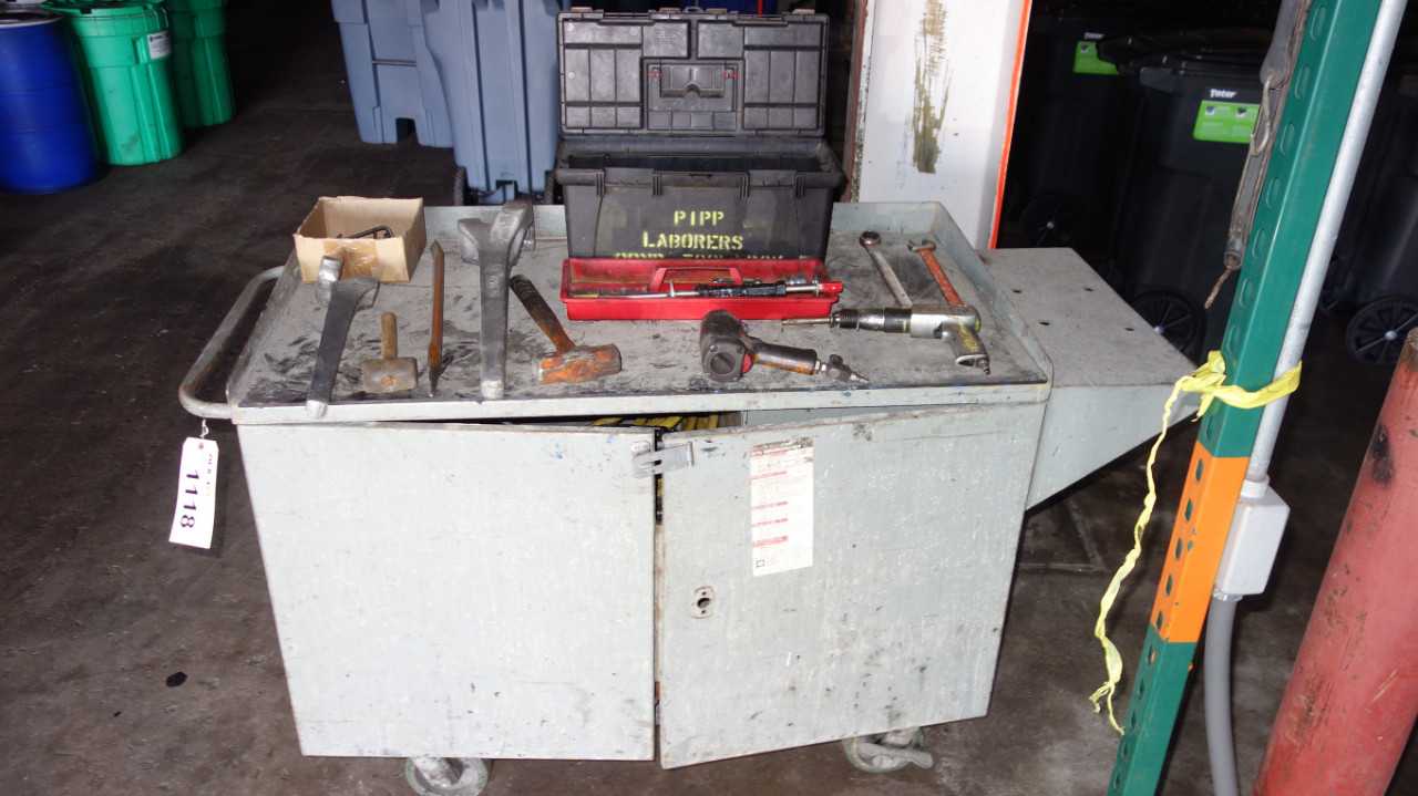 ROLLING TOOL BOX WITH TOOLS - TOOL STORAGE