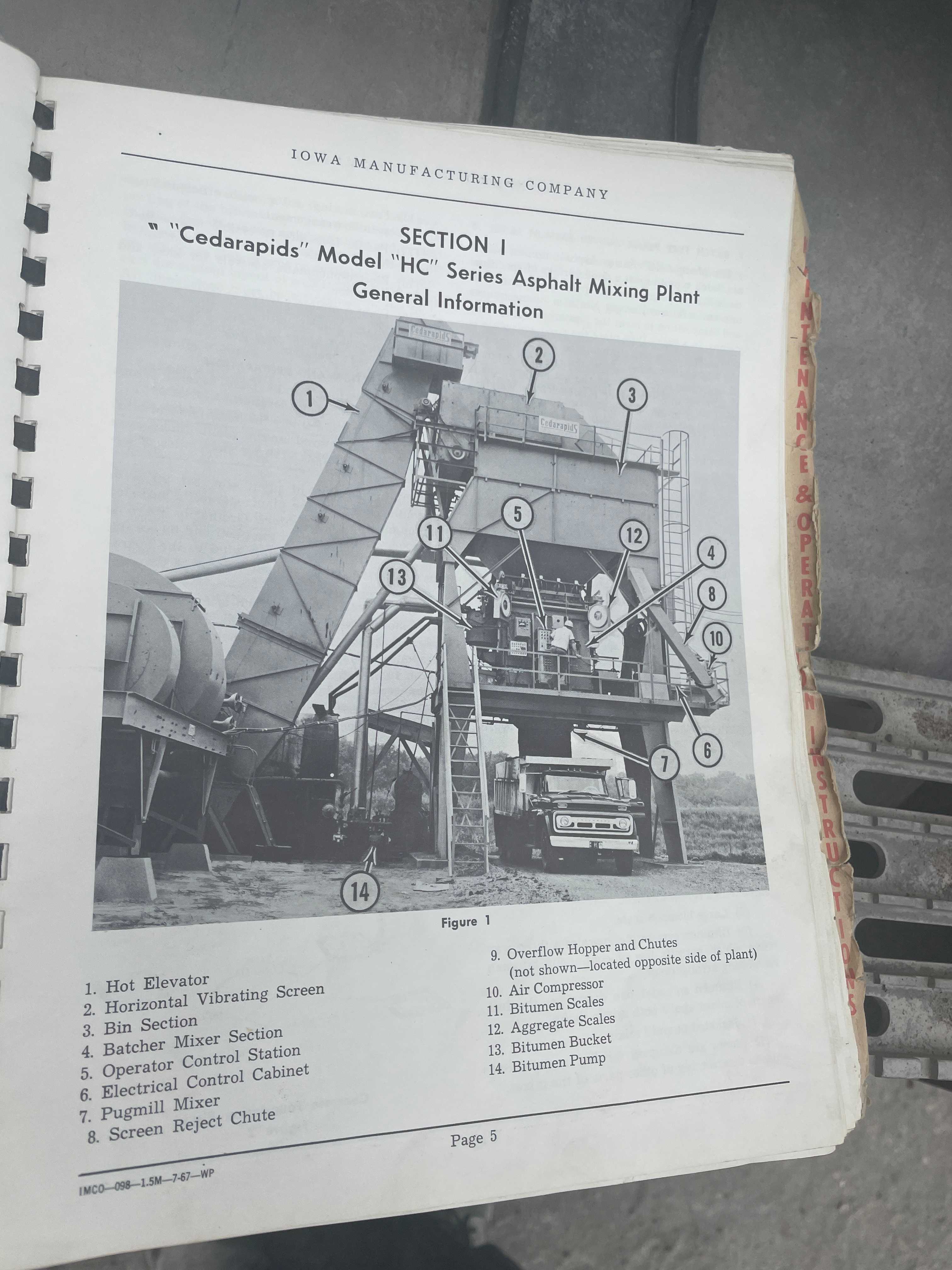 1976 Ceaderapids H40C BATCH TOWER - PAVING EQUIPMENT
