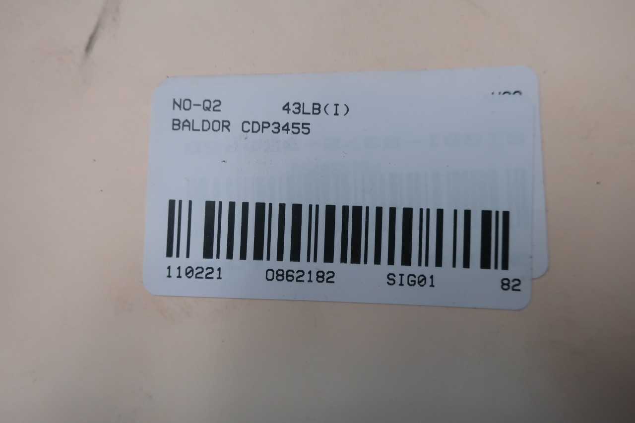 BALDOR CDP3455 DC MOTOR 56C 1HP 1750RPM 180V-DC - ELECTRIC MOTORS