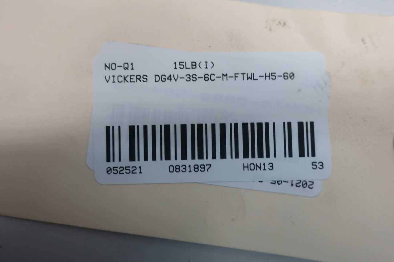 VICKERS DG4V-3S-6C-M-FTWL-H5-60 5000PSI 24V-DC HYDRAULIC VALVE - VALVES