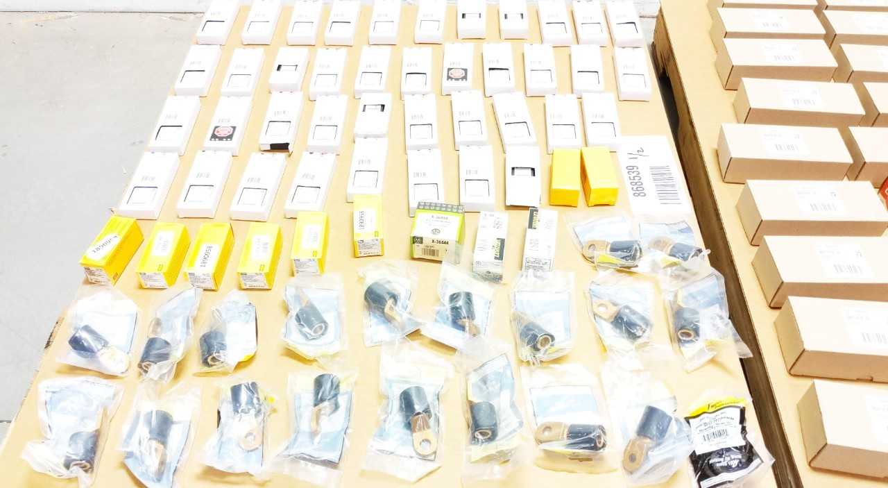 2 PALLETS OF ASSORTED ELECTRICAL PARTS - ELECTRICAL COMPONENTS