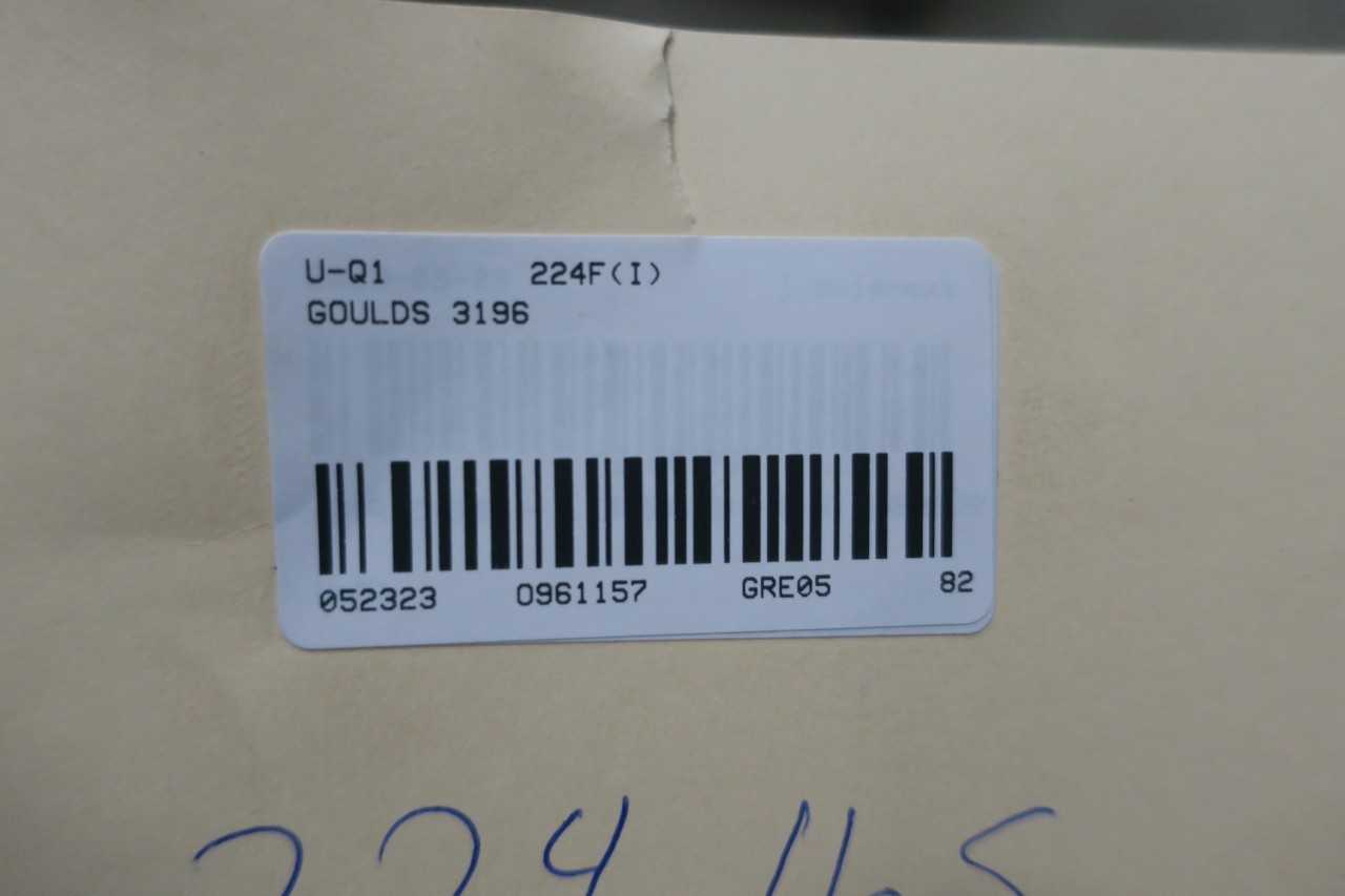 GOULDS 3196 2IN 350GPM 185FT 10IN 1.125IN 3IN CENTRIFUGAL PUMP - CENTRIFUGAL PUMP