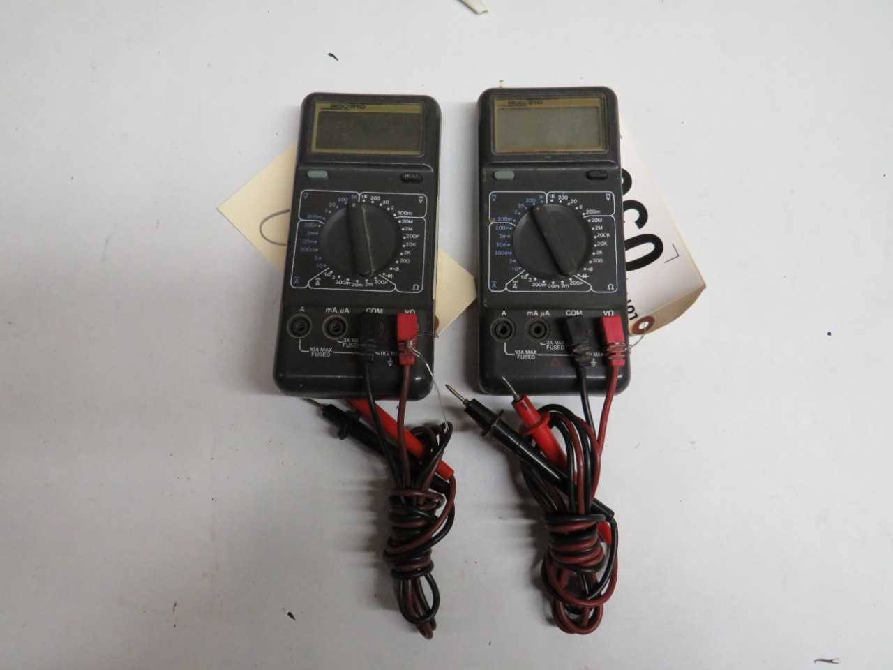 LOT OF 2 RCC 510 DIGITAL MULTIMETER - ELECTRIC POWER TOOLS