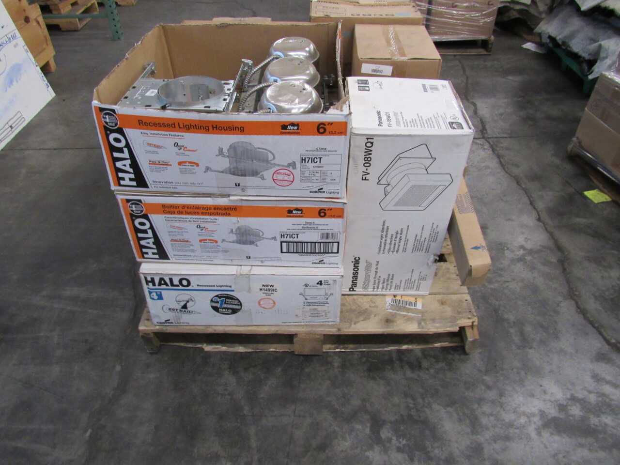 Pallet of 27x Assorted Lights, Fittings & Electric Fans - LIGHTING