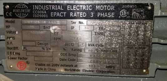 Worldwide International Electric Motor for Heil Scrubbers - ELECTRIC MOTORS