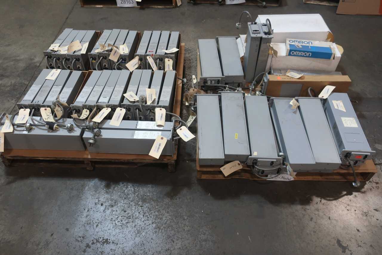 2 PALLETS OF SENSOR CONTROL, AUTO MANUAL STATION CONTROLLER CONTROLS, 66BC-OH M/66B OTHER PLC AND DCS MODULE- OMRON, NUS, FOXBORO - AUTOMATION & CONTROLS