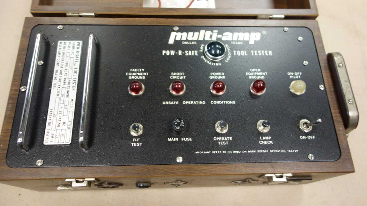 MULTI-AMP B-25000 POW-R-SAFE TOOL TESTER - ELECTRICAL TESTING EQUIPMENT