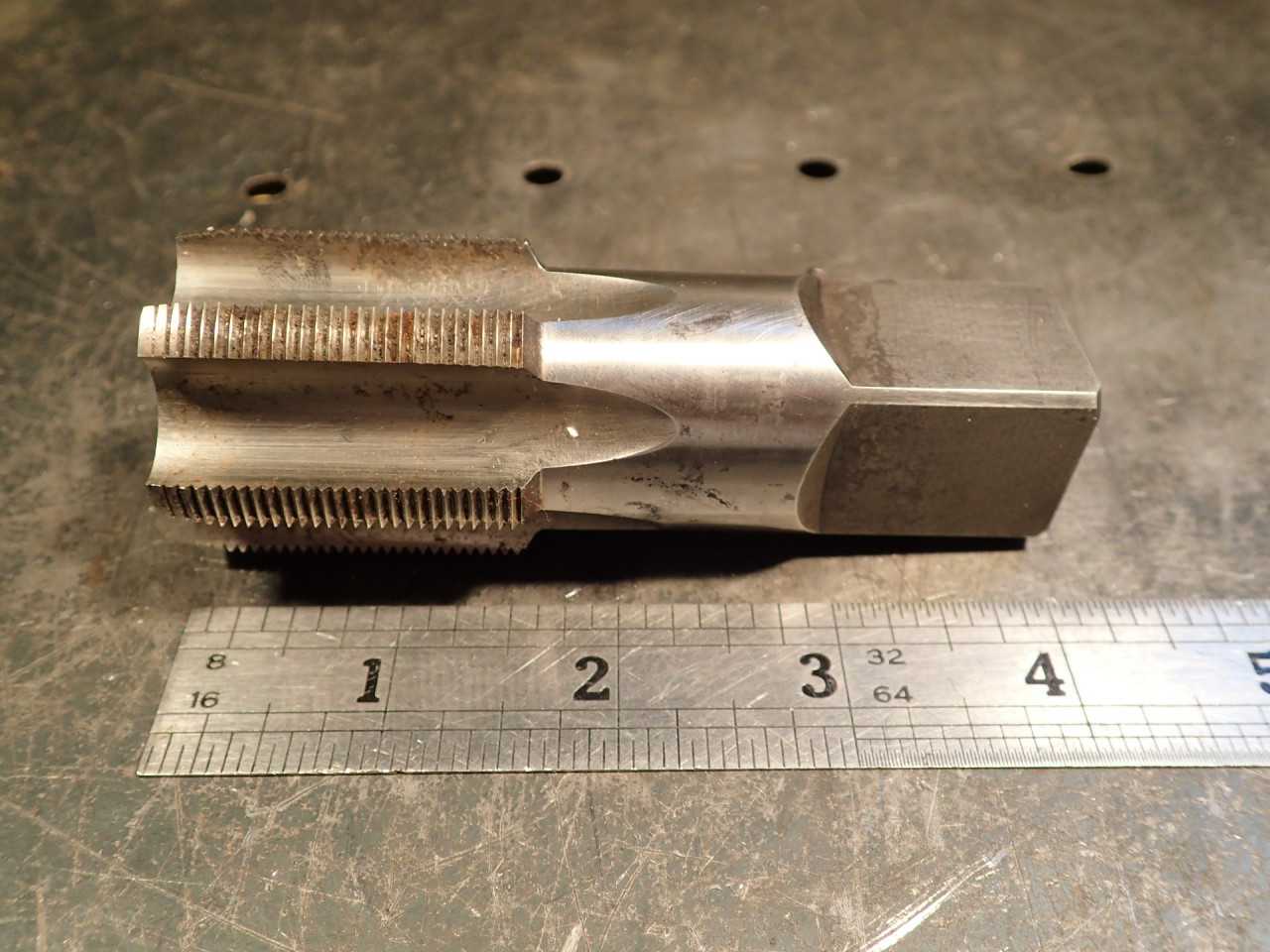 Tapco 1-1/2" -18 NS Hand Thread Tap: 6-Flute, 1-1/2" Long Flutes 4" OAL USA Made - MACHINING ACCESSORIES & TOOLING