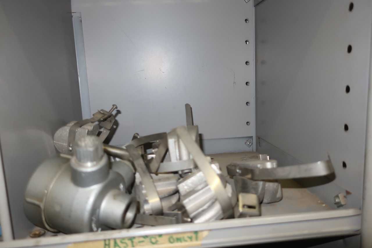 CONTENTS OF CABINET, ASSORTED INSTRUMENTATION, PRESSURE TRANSMITTERS, ANALYZERS, ACTUATORS, ROSEMOUNT, HONEYWELL, MASONEILAN, MILLTRONICS, FISHER - INSTRUMENTATION