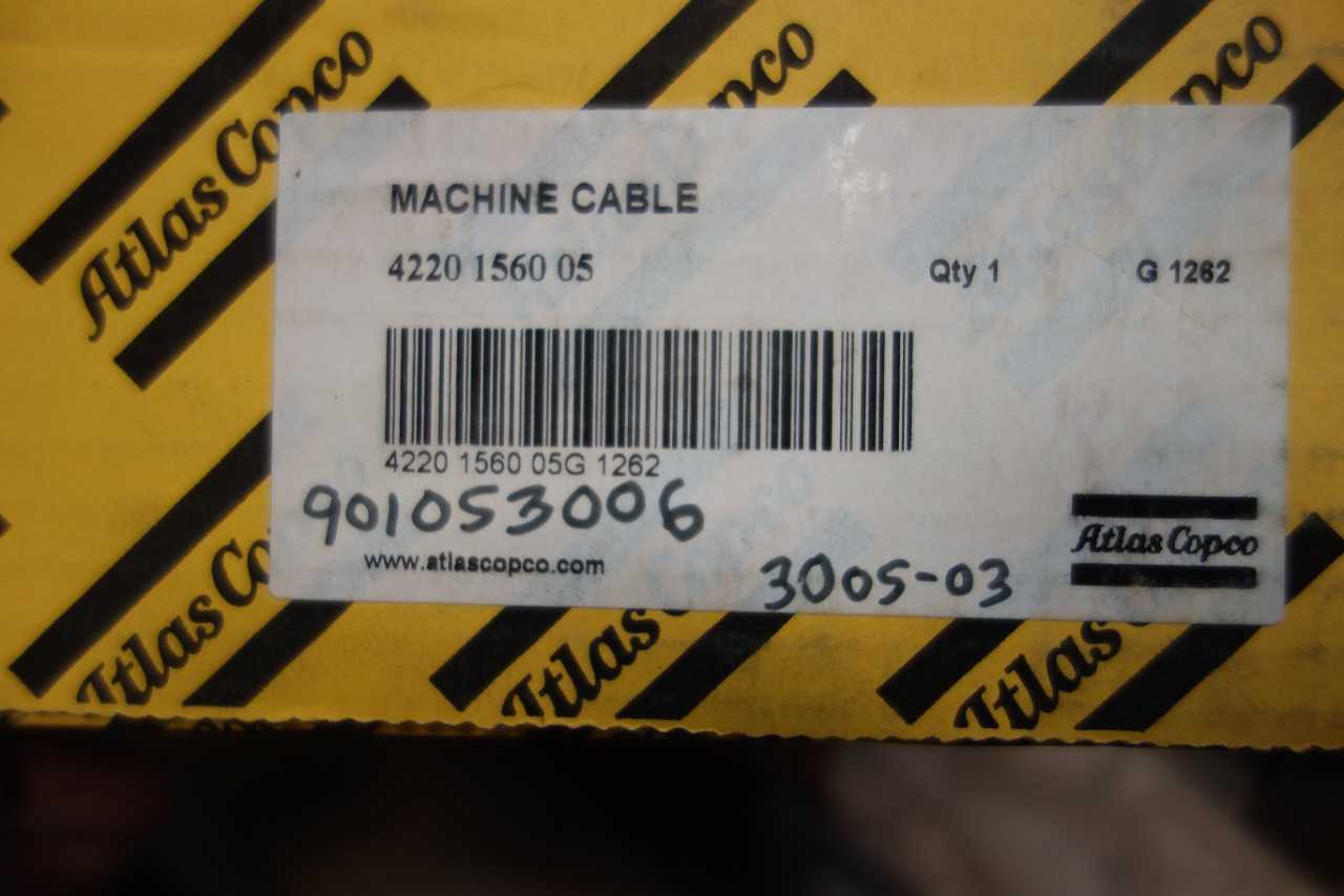 LOT OF 6 ATLAS COPCO CORDSET CABLES - ELECTRIC POWER TOOLS