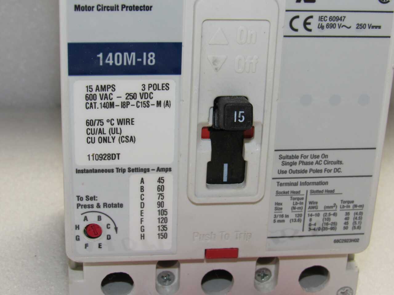 Allen Bradley Breakers - CIRCUIT BREAKERS
