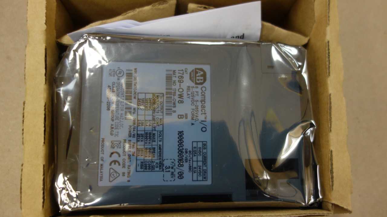 ALLEN BRADLEY 1769-OW8 OUTPUT MODULE - AUTOMATION & CONTROLS