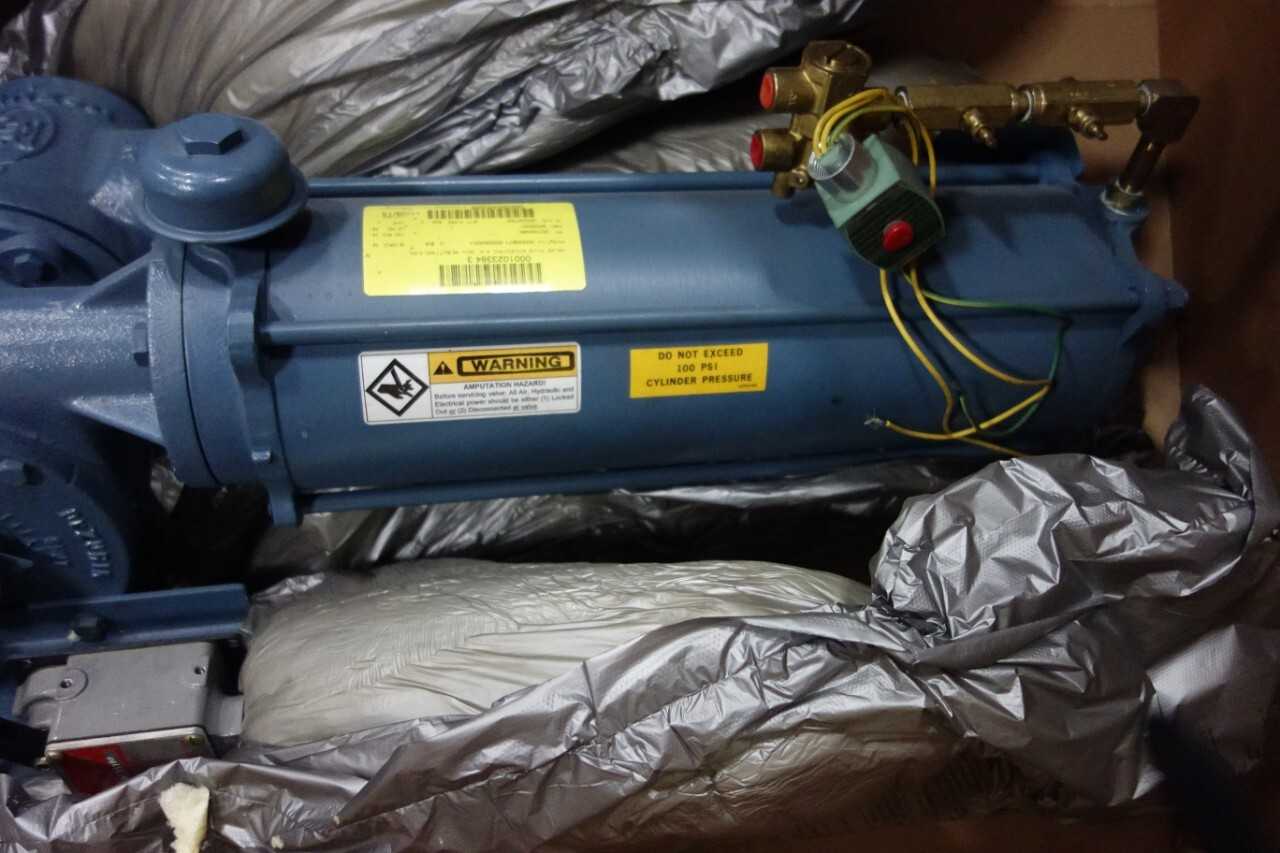 DEZURIK 4"- 20" ECCENTRIC VALVE WITH CYLINDER ACTUATOR - VALVES