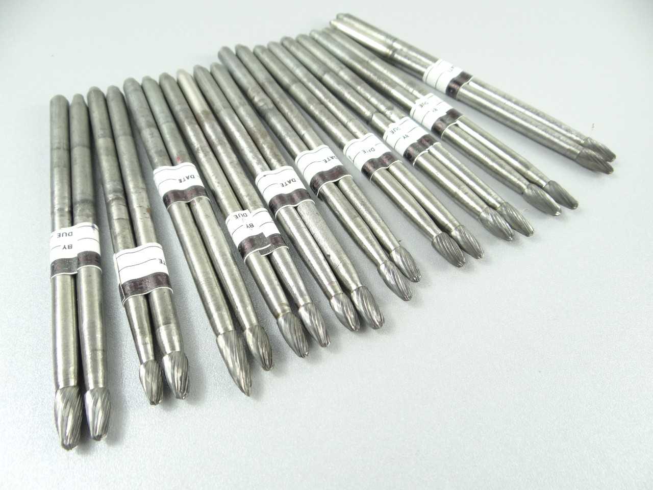 Lot of 22 Long Shank Carbide Head Burrs - MACHINING EQUIPMENT