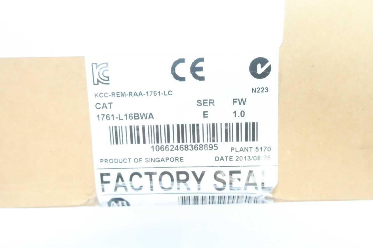 ALLEN BRADLEY 1761-L16BWA MICROLOGIX 1000 16 POINT CONTROLLER SER E - AUTOMATION & CONTROLS