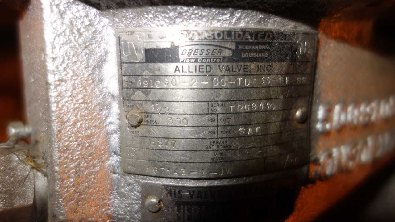 CONSOLIDATED DRESSER 1910GC-2-CC-TD-33-RF-SS 1-1/2 IN STEEL RELIEF VALVE - RELIEF VALVE